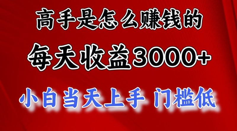 高手是怎么赚钱的，1天收益3500+，一个月收益10万+，外贸跨境出海-网赚项目-副业赚钱-互联网创业-外贸跨境出海-资源整合阿婆出海
