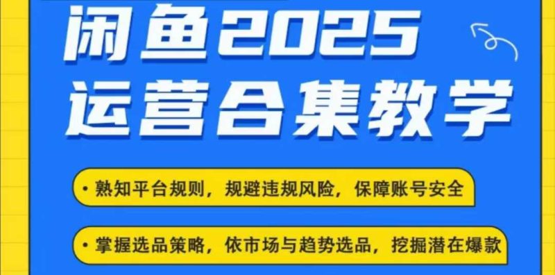 2025闲鱼电商运营全集,2025最新咸鱼玩法外贸跨境出海-网赚项目-副业赚钱-互联网创业-外贸跨境出海-资源整合阿婆出海