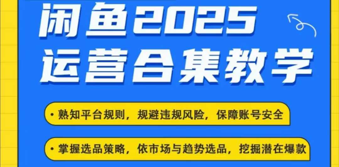 2025闲鱼电商运营全集，2025最新咸鱼玩法外贸跨境出海-网赚项目-副业赚钱-互联网创业-外贸跨境出海-资源整合阿婆出海