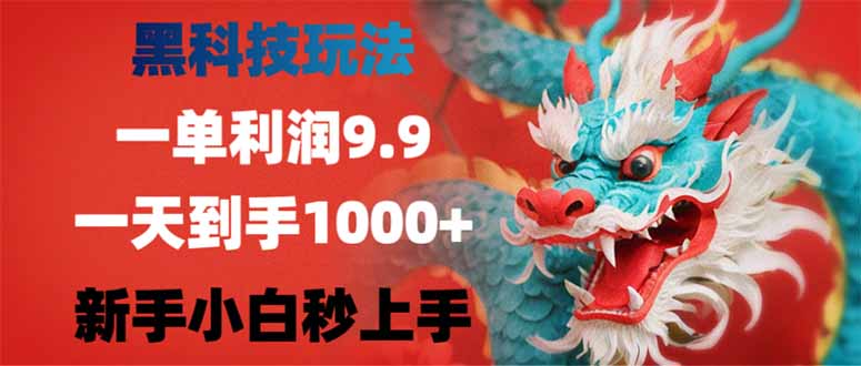 黑科技玩法，一单利润9.9,一天到手1000+，新手小白秒上手外贸跨境出海-网赚项目-副业赚钱-互联网创业-外贸跨境出海-资源整合阿婆出海