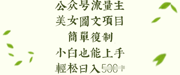 流量主长期收益项目,美女图片简单复制,小白也能上手,轻松日入5张外贸跨境出海-网赚项目-副业赚钱-互联网创业-外贸跨境出海-资源整合阿婆出海