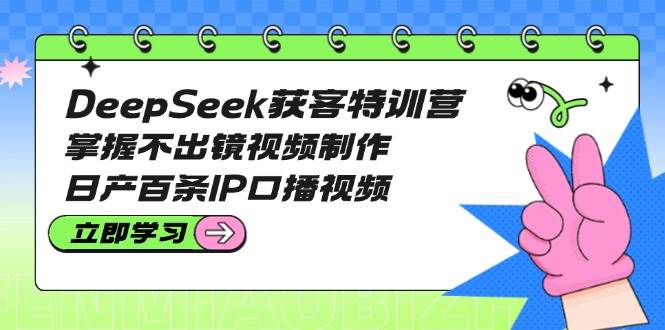 DeepSeek获客特训营:掌握不出镜视频制作,日产百条IP口播视频外贸跨境出海-网赚项目-副业赚钱-互联网创业-外贸跨境出海-资源整合阿婆出海